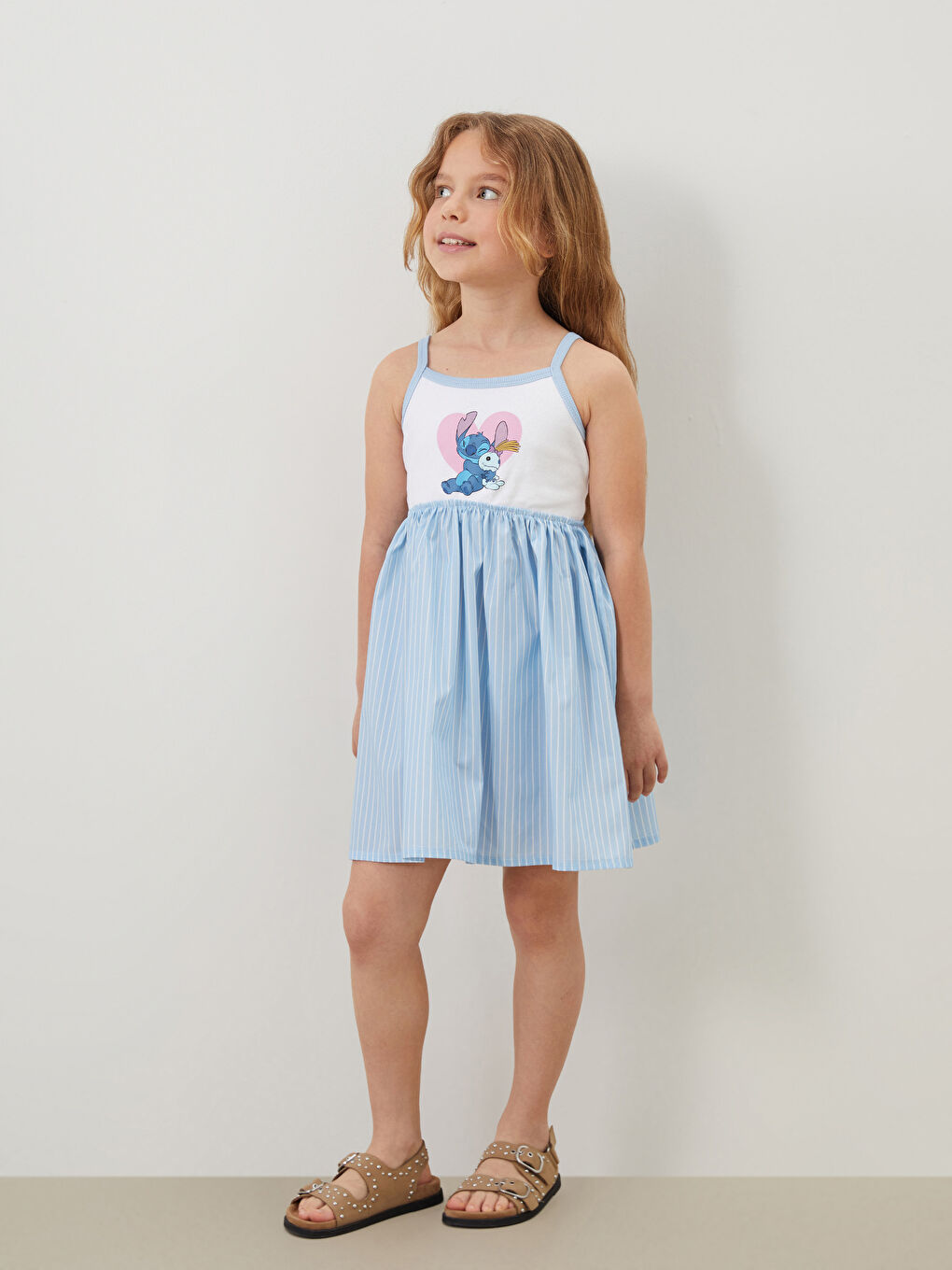 LCW Kids Girl BLUE Dress -S5P588Z1-LEN