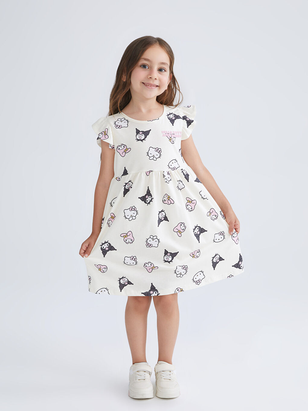LCW Kids فستان بيج فاتح / ايكرو فتاة -S5P595Z1-LRA