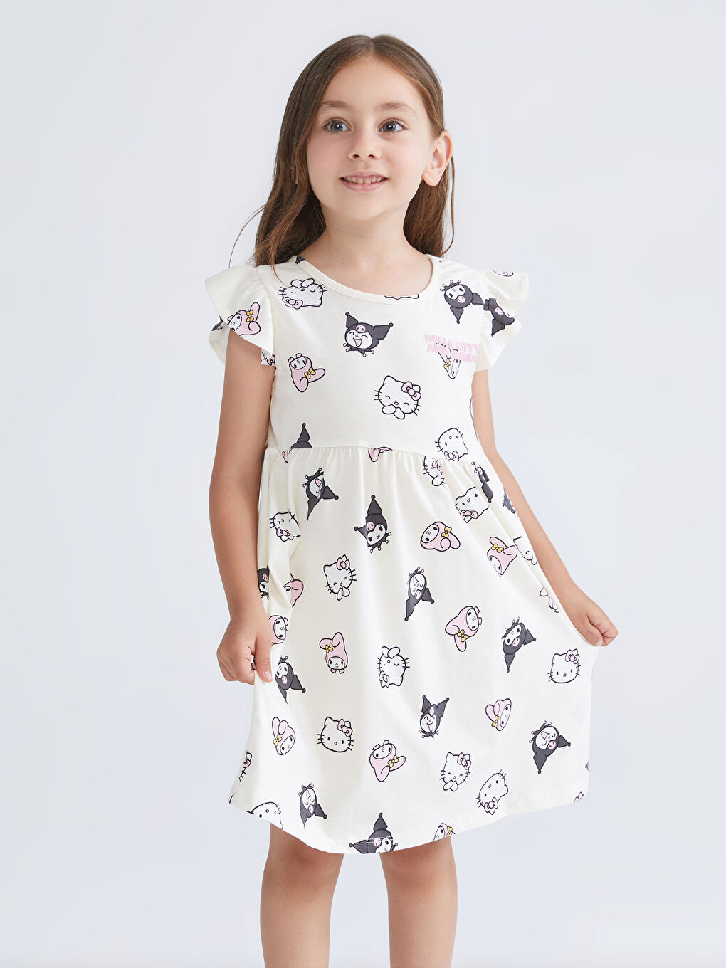 LCW Kids فستان بيج فاتح / ايكرو فتاة -S5P595Z1-LRA