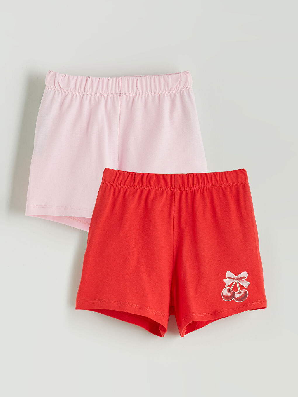Elastic Waist Printed Girl's Shorts 2 Pieces -S5P597Z1-QWL