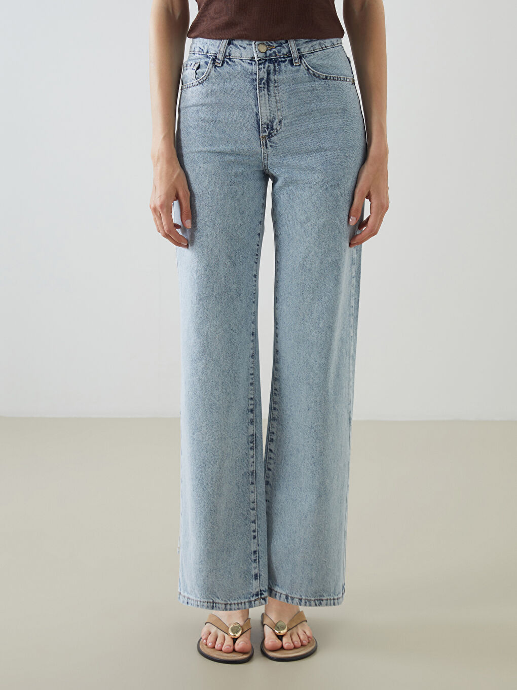 جينز نساء سروال واسع-1