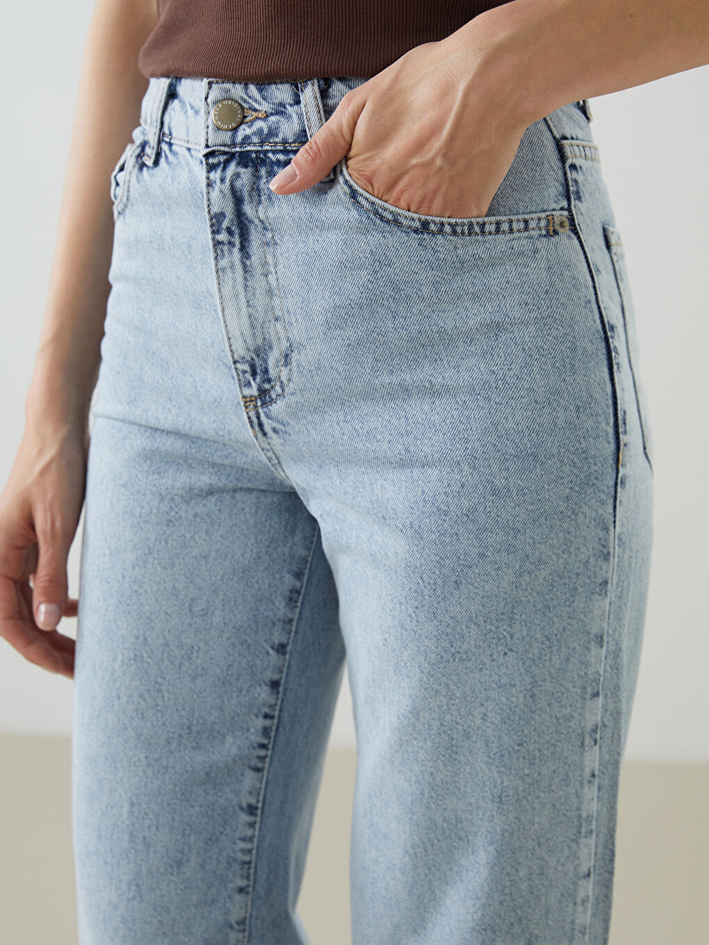 جينز نساء سروال واسع-2