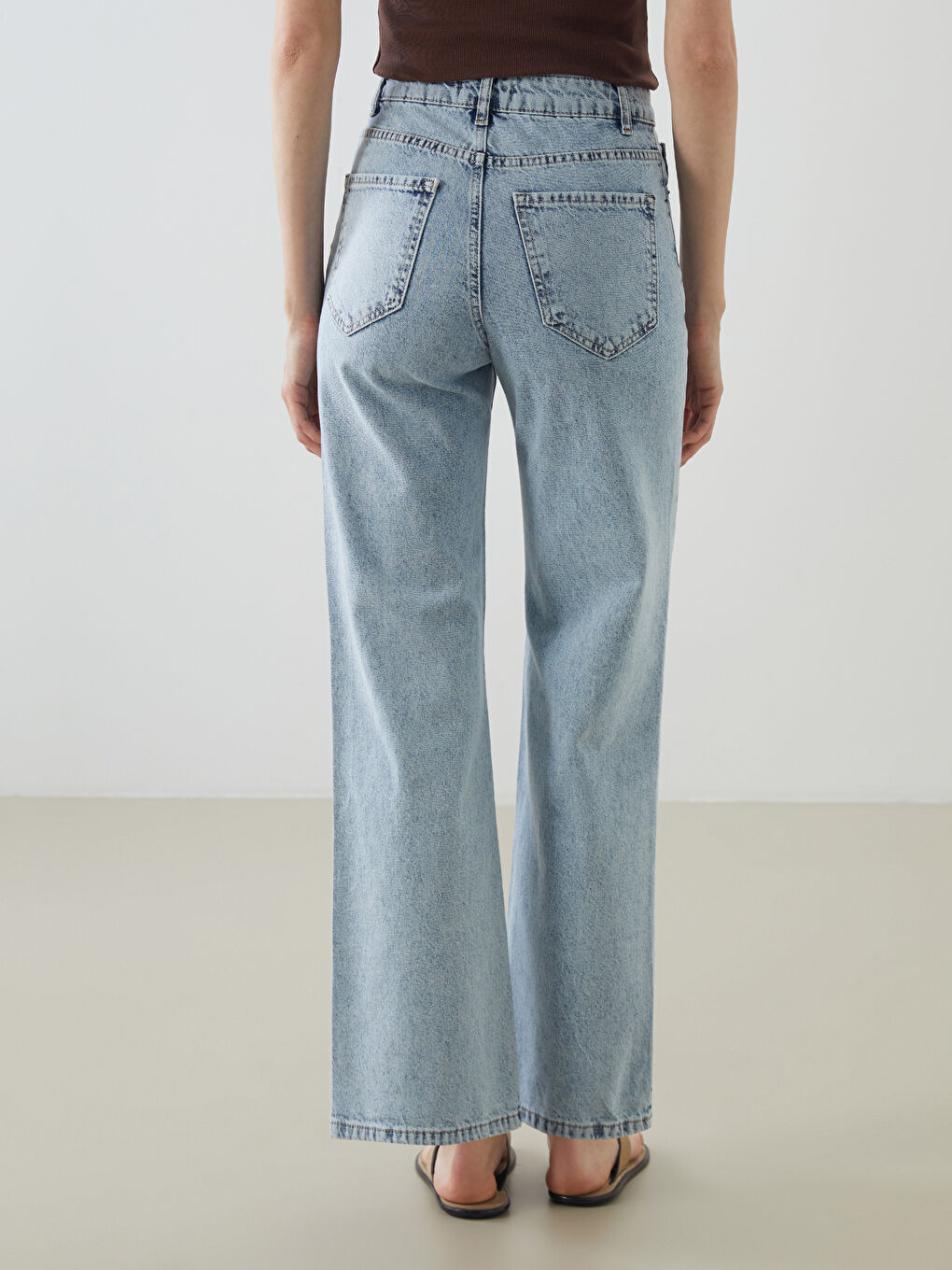 جينز نساء سروال واسع-3