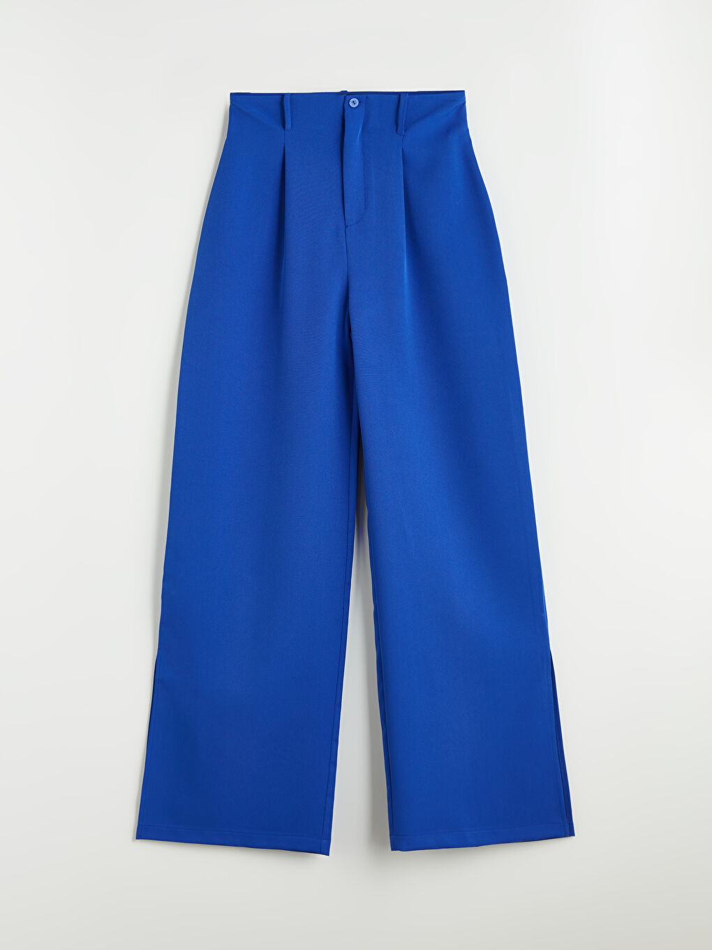 Loose Fit Wide Leg Women's Pleated Trousers-4