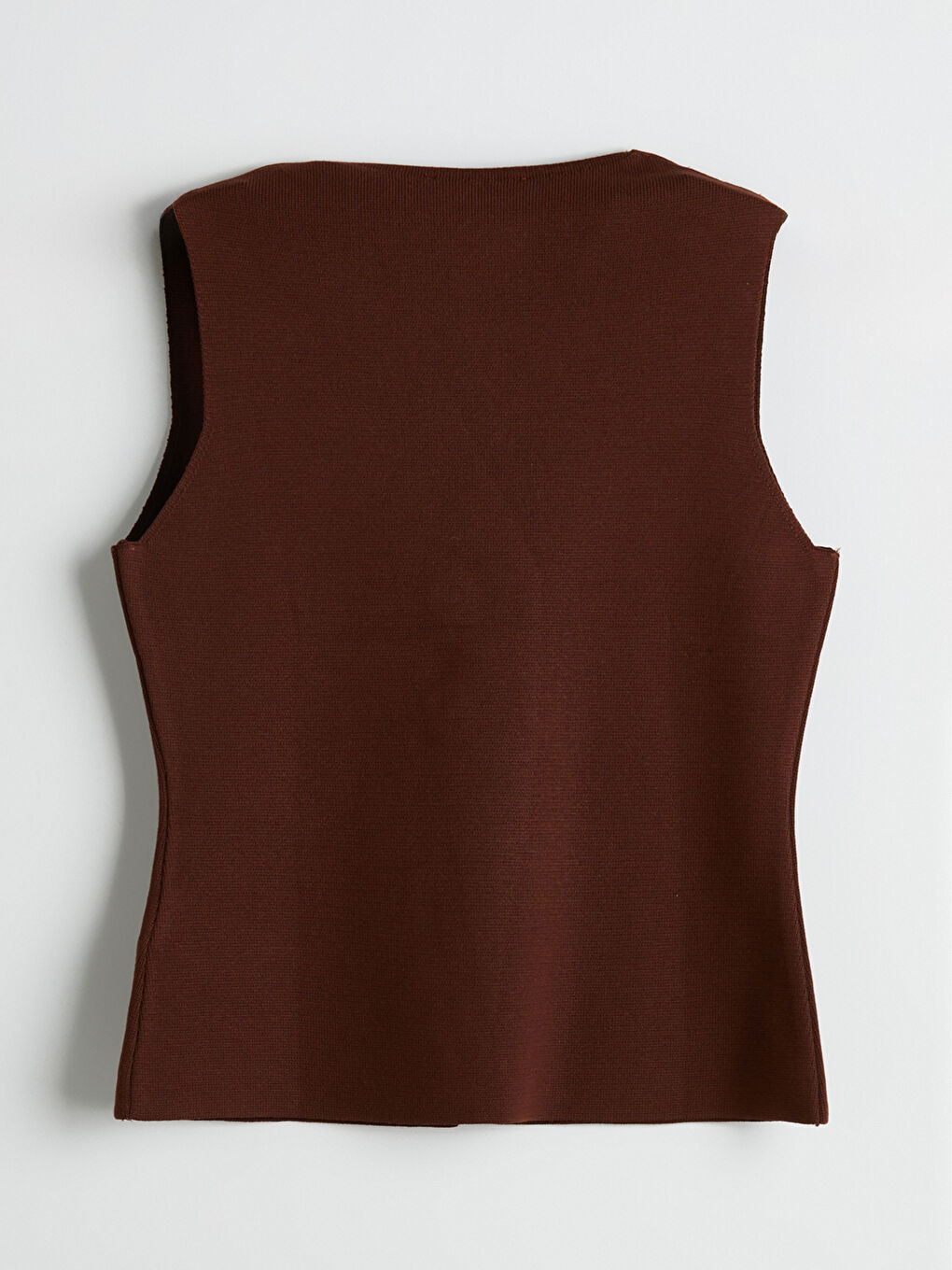 V Neck Regular Women's Tricot Vest -S5P634Z8-HSK