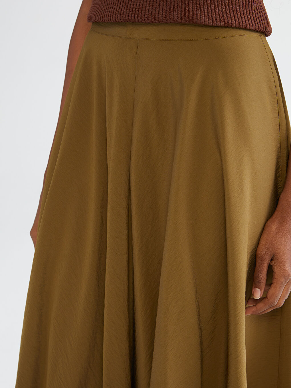 جيبة بخصر بسحاب على شكل حرف A-4