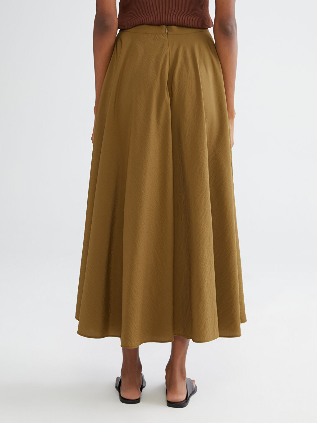 جيبة بخصر بسحاب على شكل حرف A-6