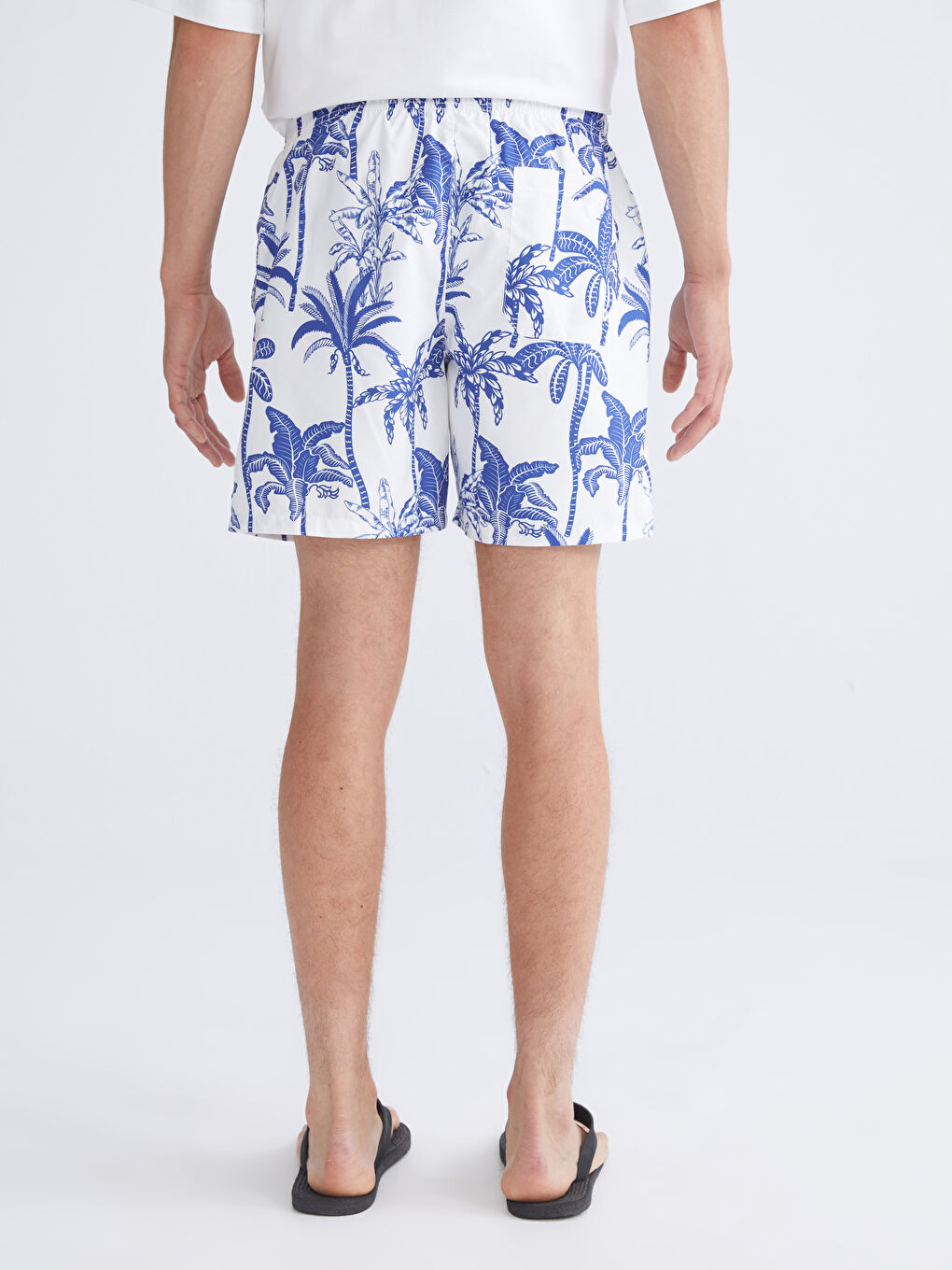 Short Patterned Men's Swimming Shorts-3