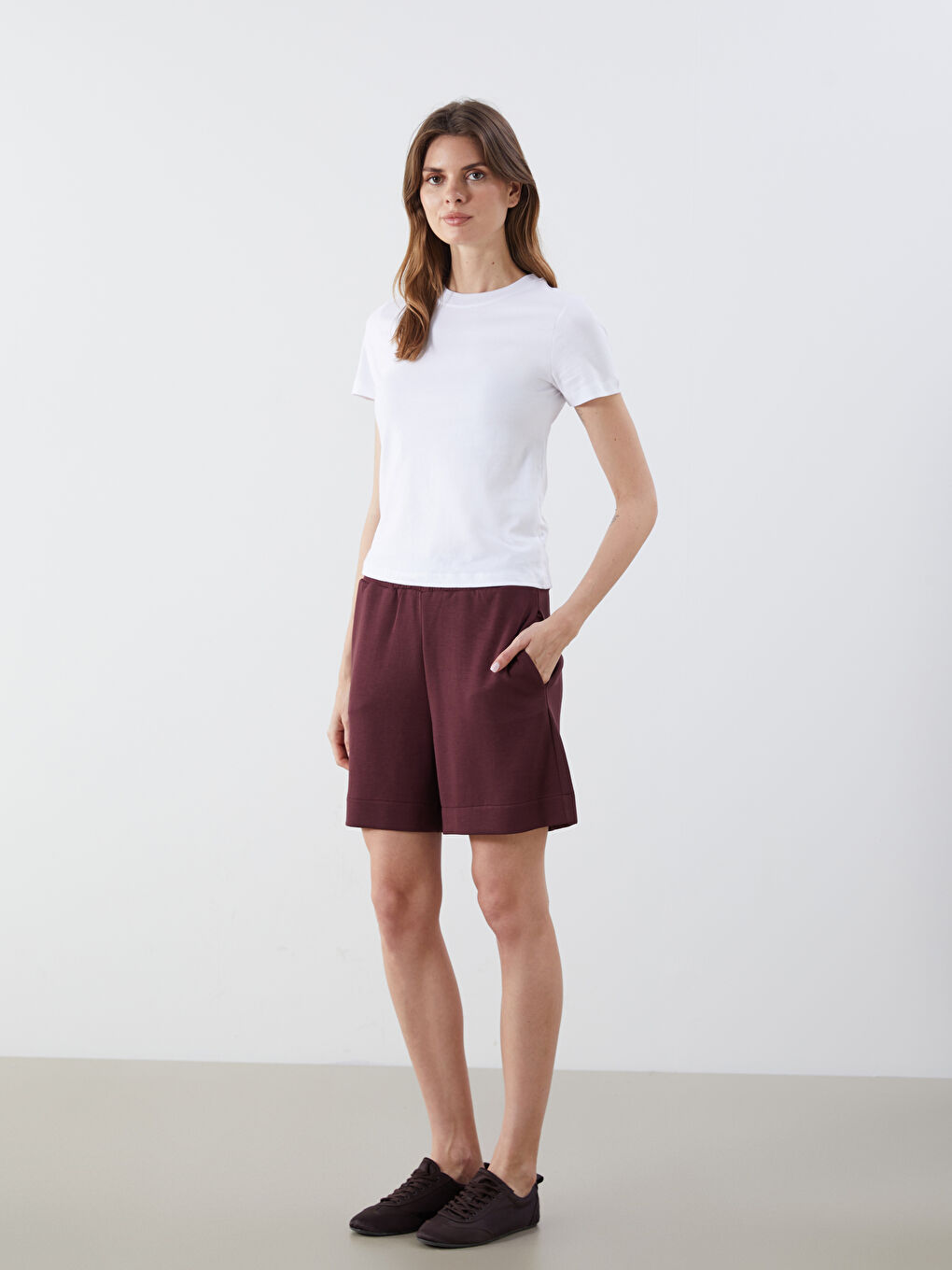 LCW Vision Crew Neck Embroidered Women's T-Shirt -S5P722Z8-Q6K