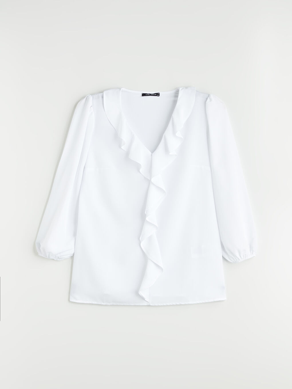Blouse à Volants avec Encolure en V-4