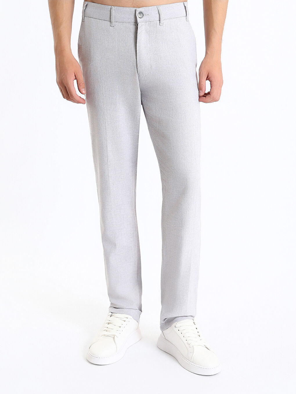 Standard Fit Twill Men's Trousers-1