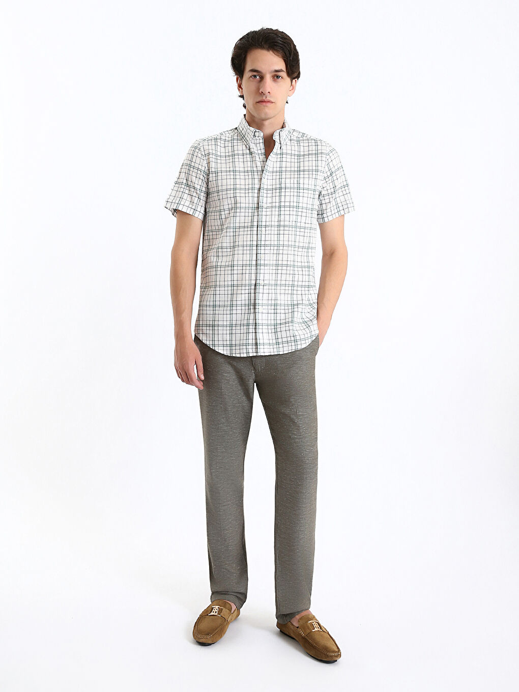 Standard Fit Twill Men's Trousers
