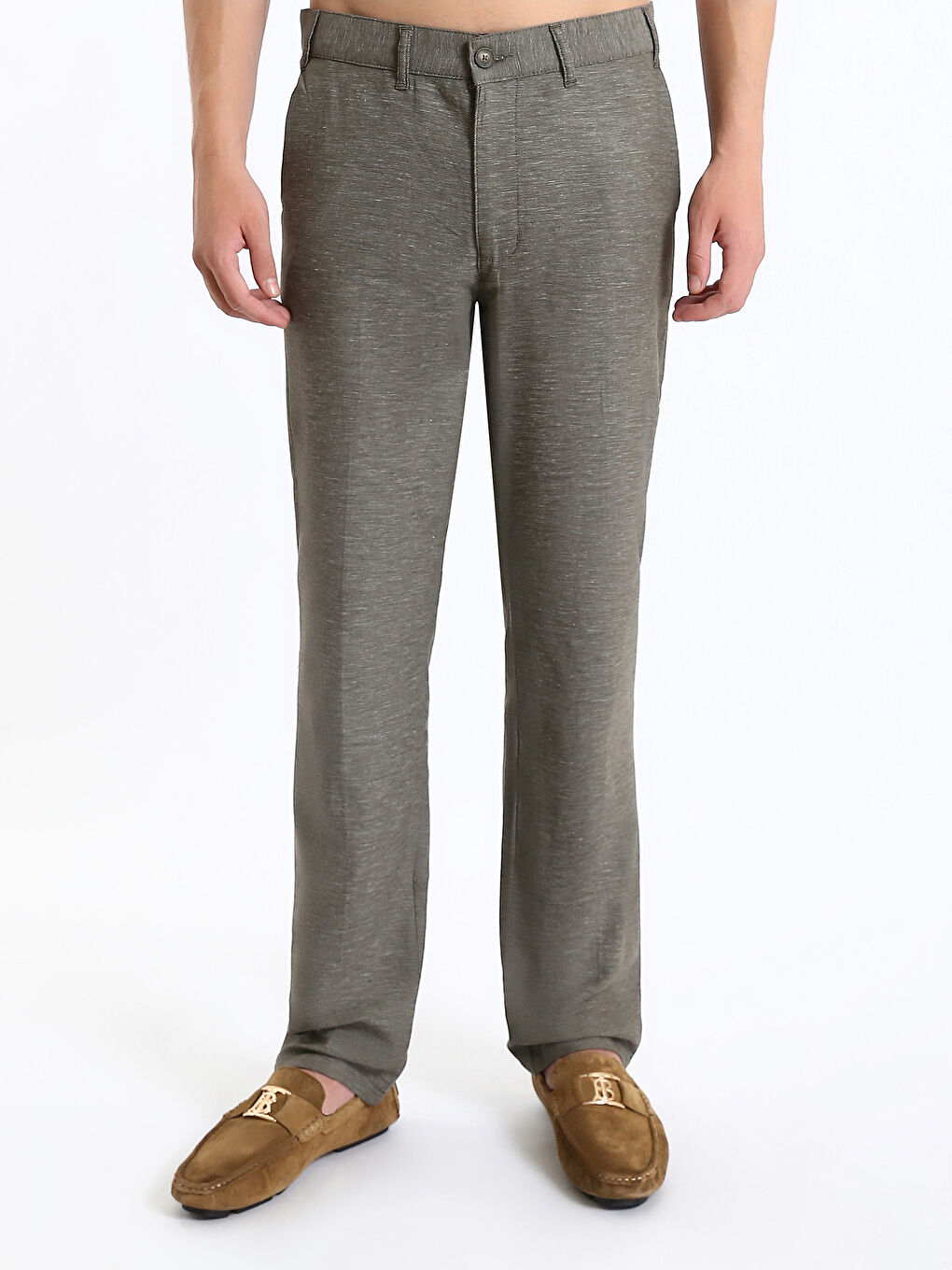 Standard Fit Twill Men's Trousers-1
