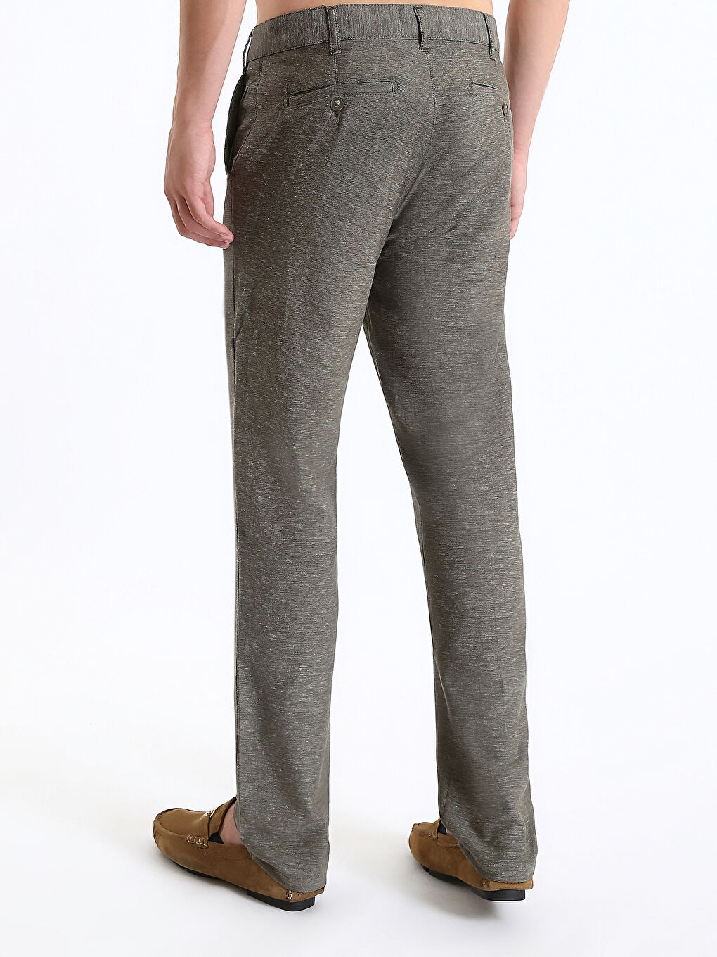 Standard Fit Twill Men's Trousers-4