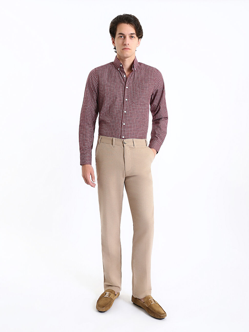 Pantalon Homme Coupe Standard en Sergé