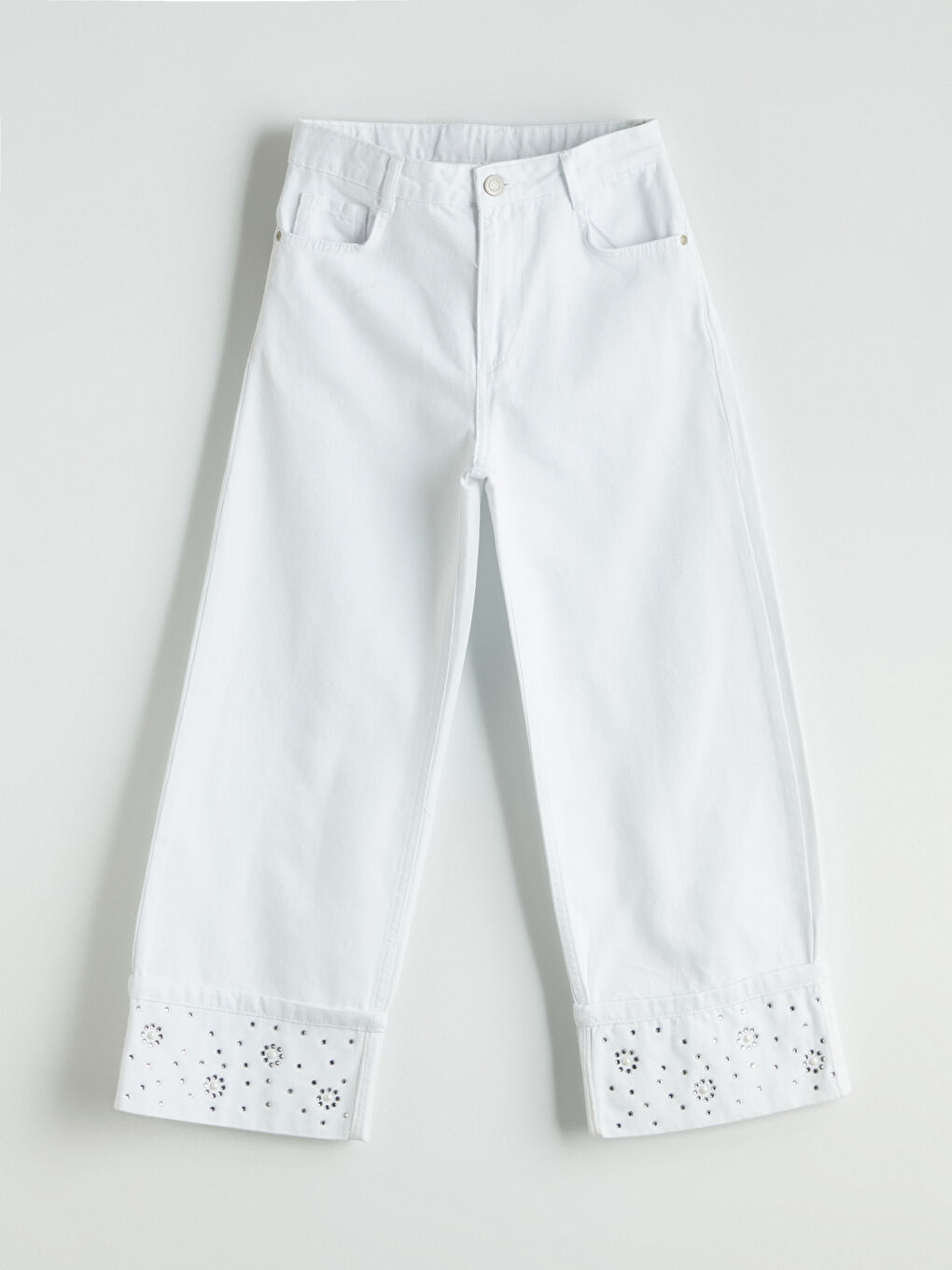 Girl WHITE Trousers -S5P745Z4-Q6K
