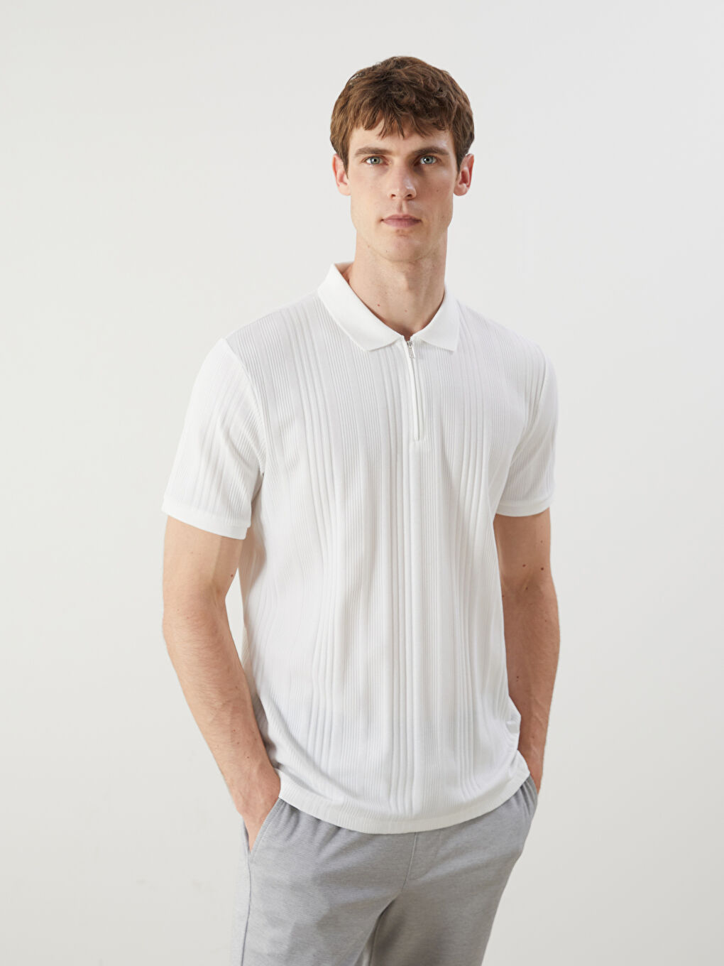LCW Vision Polo Neck Jersey Men's T-Shirt -S5P756Z8-R9J