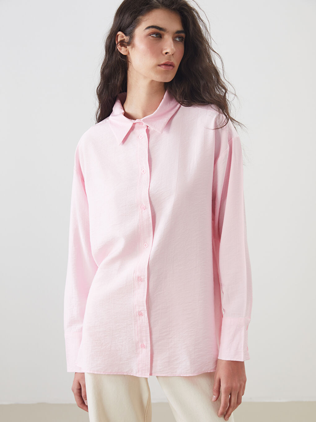 LCW Modest Loose Fit Women's Shirt Tunic -S5P765Z8-CUE