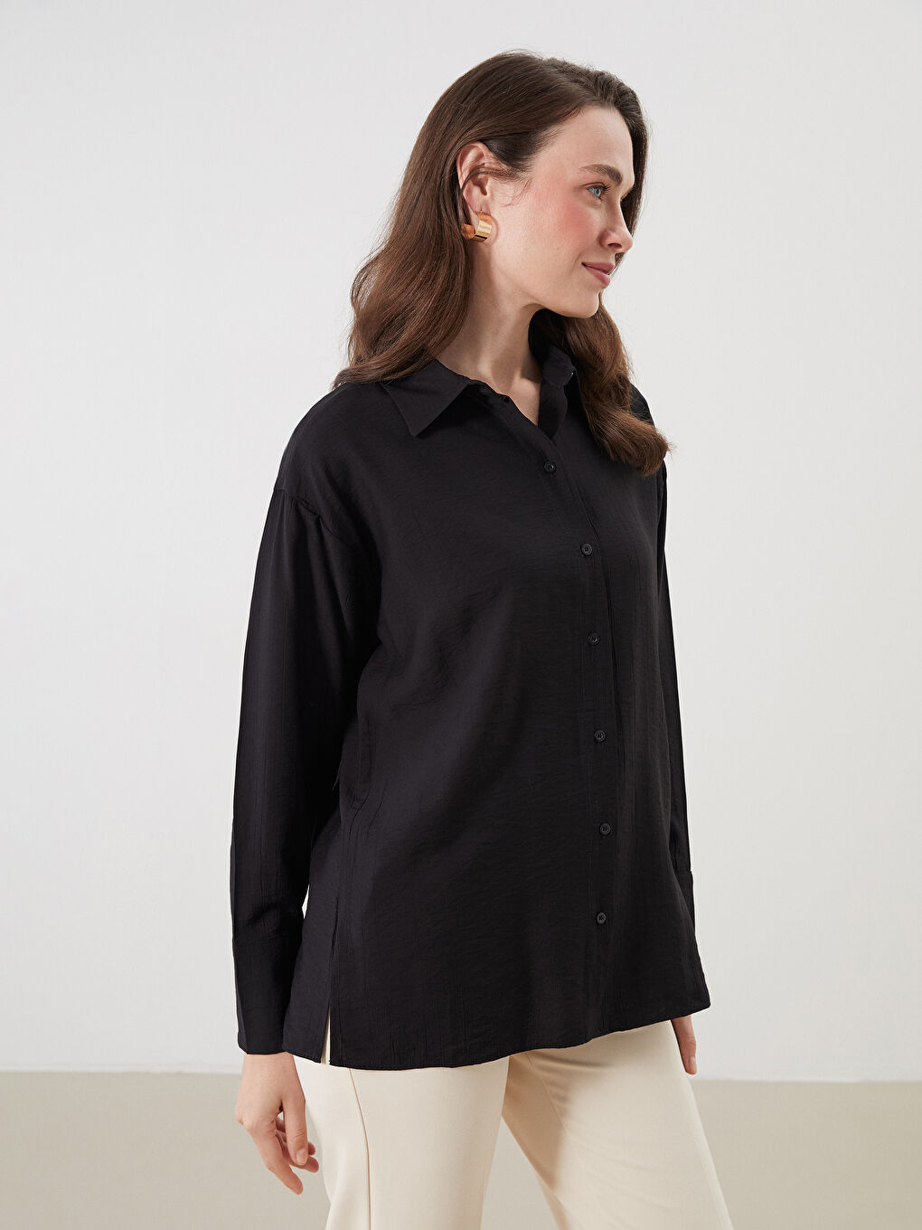 LCW Modest Loose Fit Women's Shirt Tunic -S5P765Z8-CVL