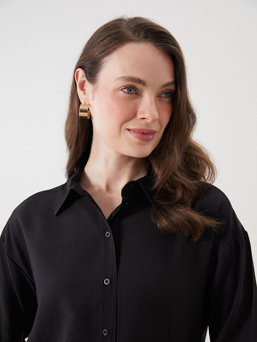 LCW Modest Loose Fit Women's Shirt Tunic -S5P765Z8-CVL
