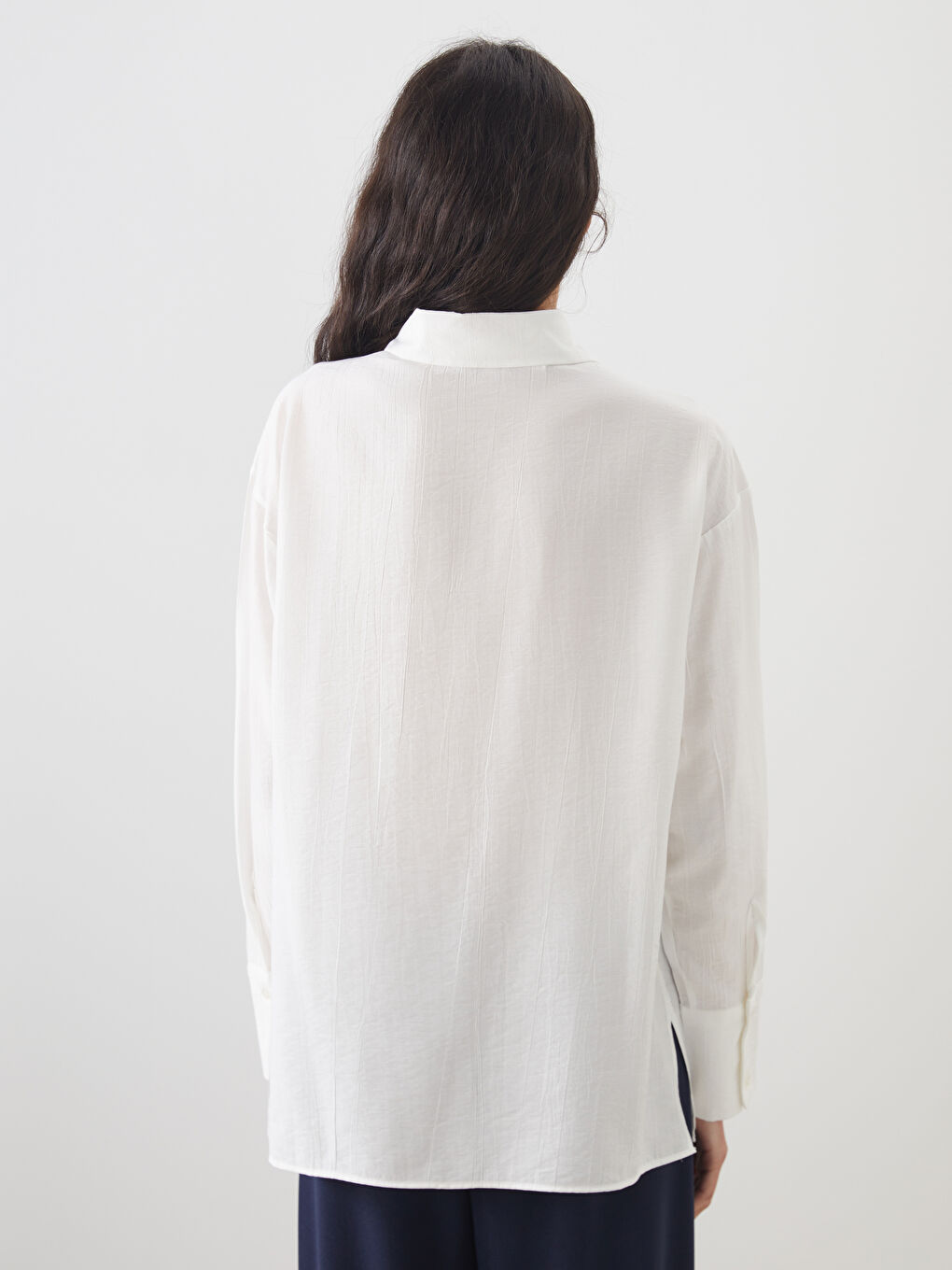 LCW Modest Loose Fit Women's Shirt Tunic -S5P765Z8-EEW
