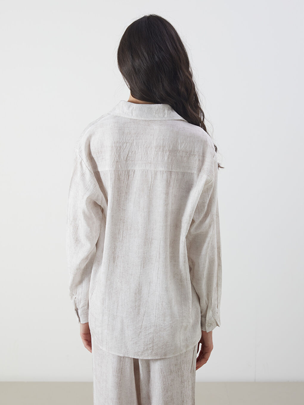 LCW Modest Textured Women's Shirt Tunic -S5P773Z8-EEW