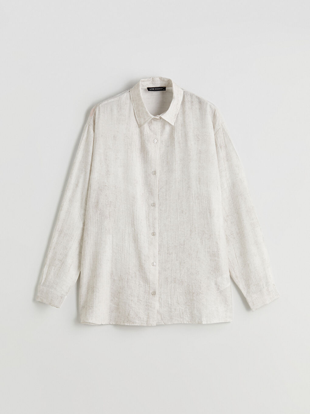 LCW Modest Textured Women's Shirt Tunic -S5P773Z8-EEW