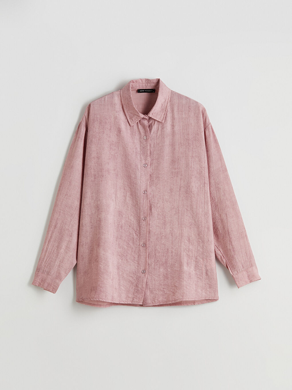 Pembe Dokulu Kadın Gömlek Tunik-4