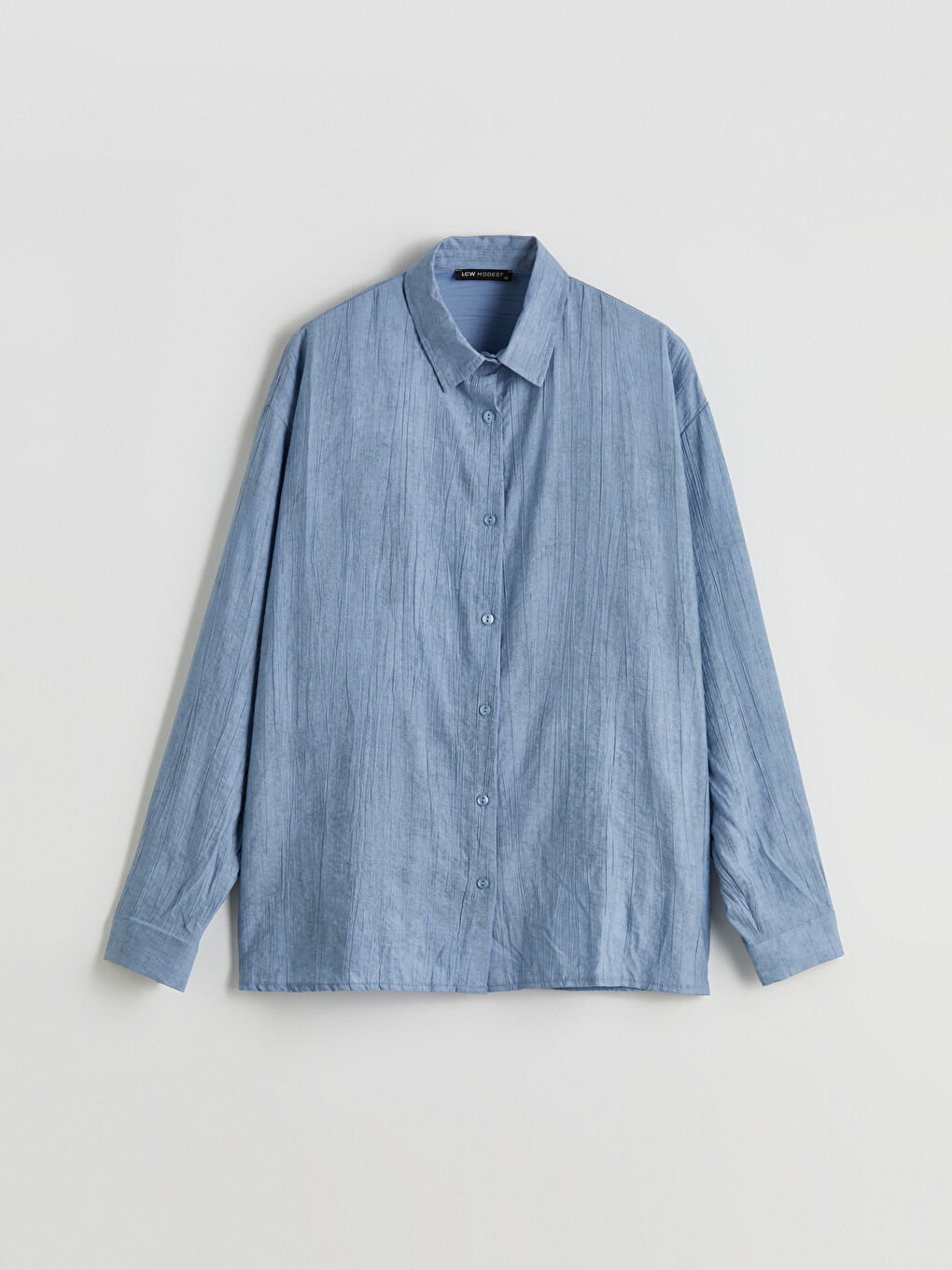 LCW Modest Textured Women's Shirt Tunic -S5P773Z8-GKM
