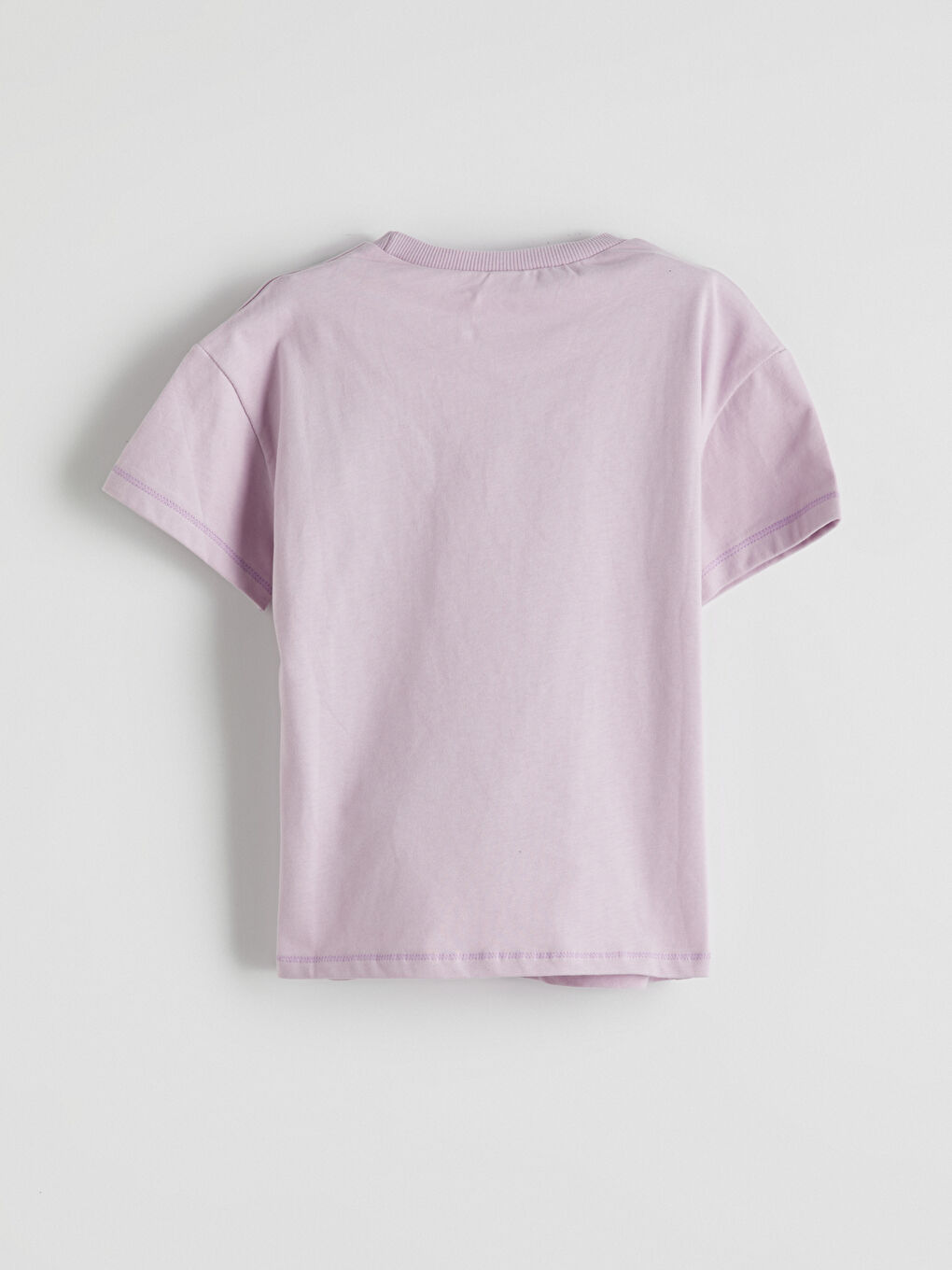 Sarı Bisiklet Yaka Baskılı Kız Çocuk Tişört 2'li-6