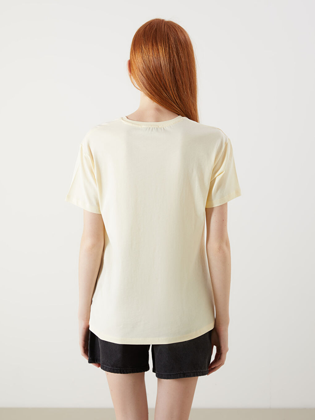 Crew Neck Pineapple Embroidered Women's T-Shirt -S5P793Z8-DJQ
