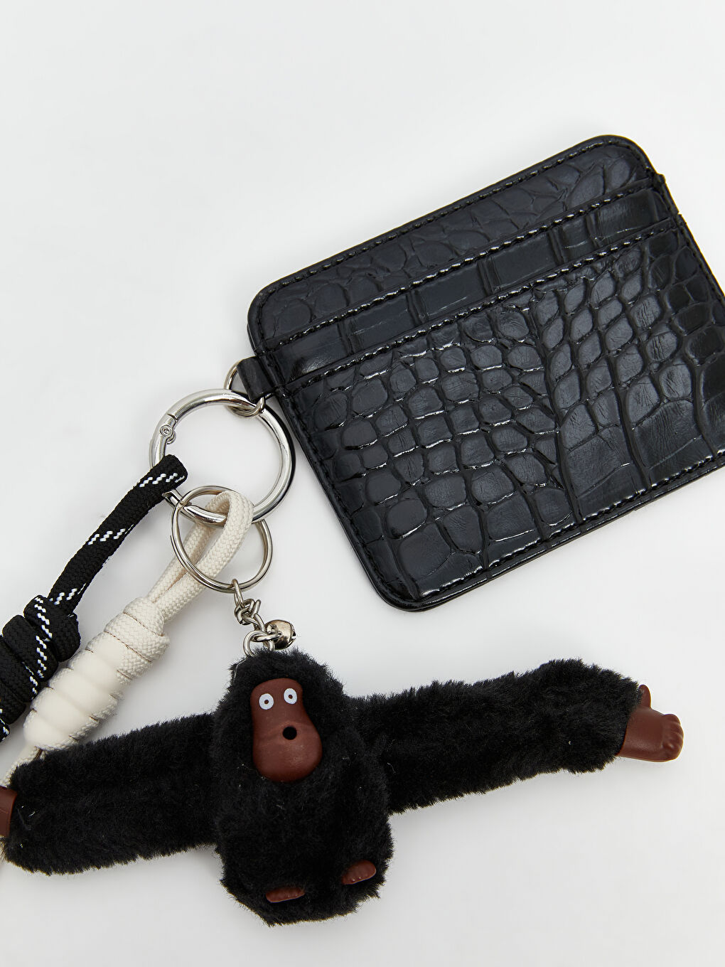 LCW ACCESSORIES Siyah Deri Görünümlü Kadın Kartlık ve Anahtarlık - 1