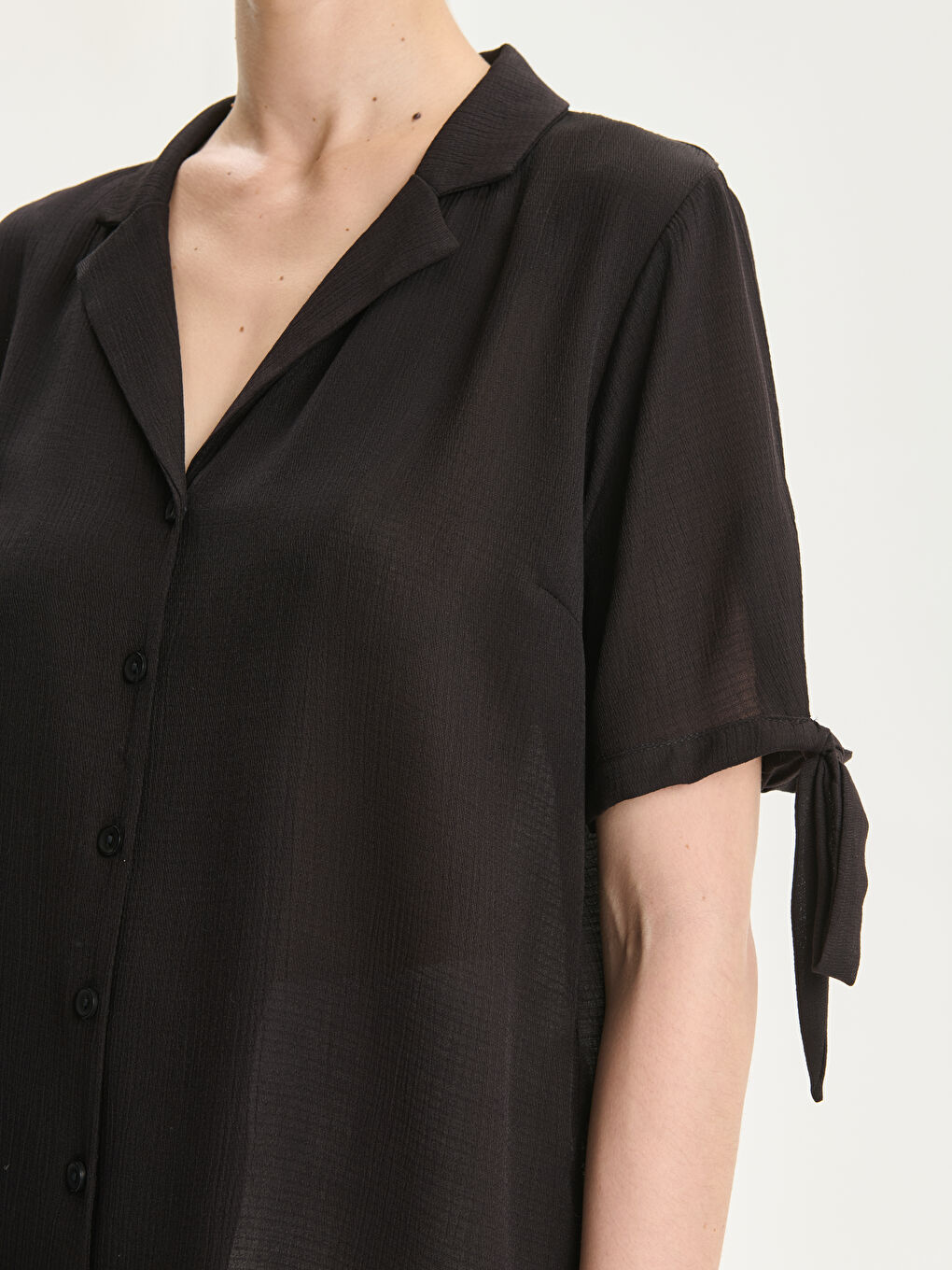 Loose Fit Textured Women's Shirt-2