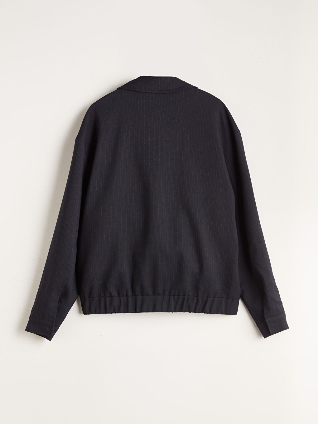 Lacivert Standart Kalıp Gömlek Yaka Erkek Mont-6