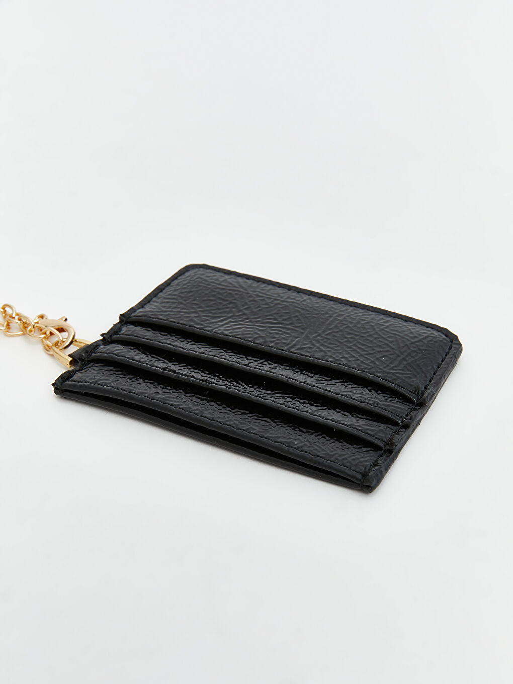 LCW ACCESSORIES Siyah Deri Görünümlü Kadın Kartlık ve Anahtarlık - 1
