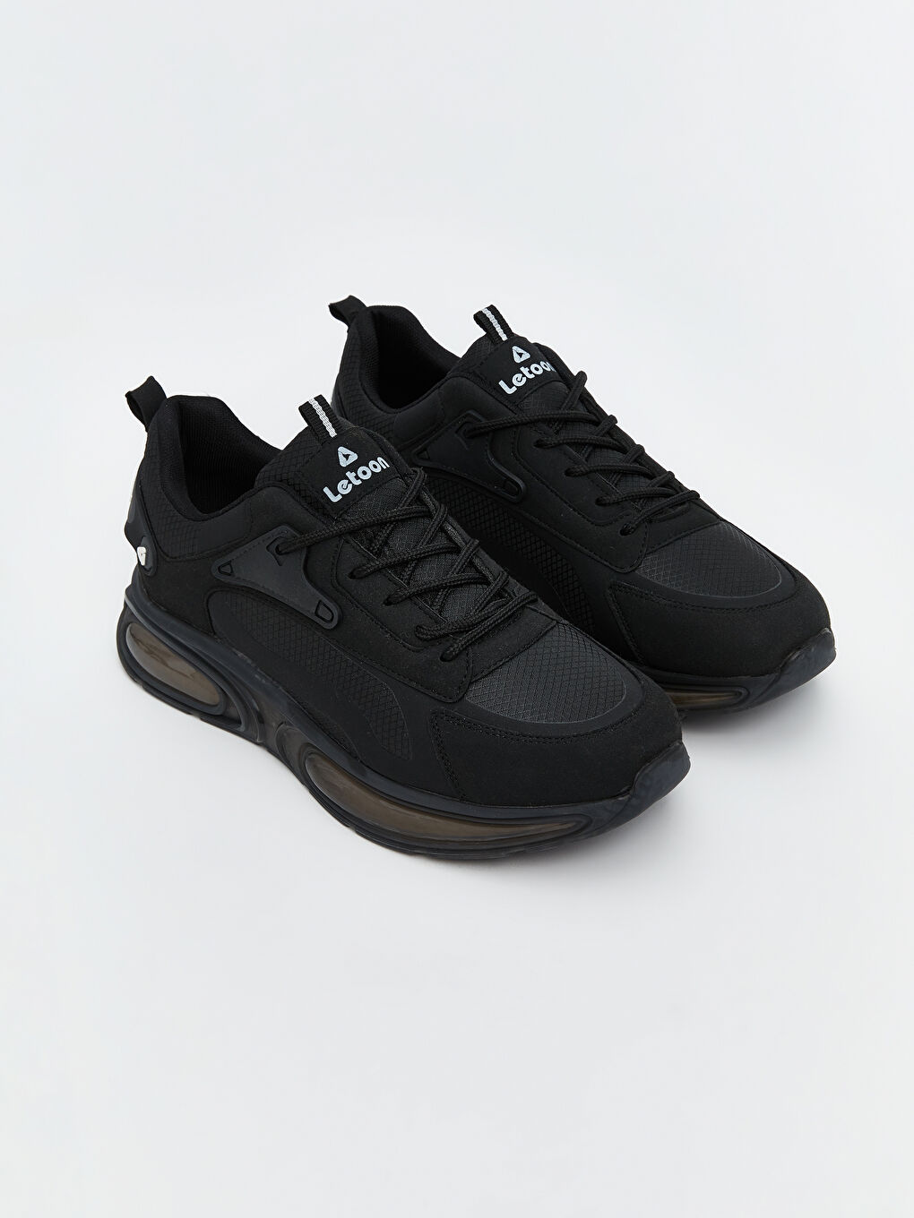 Siyah Bağcıklı Erkek Spor Ayakkabı