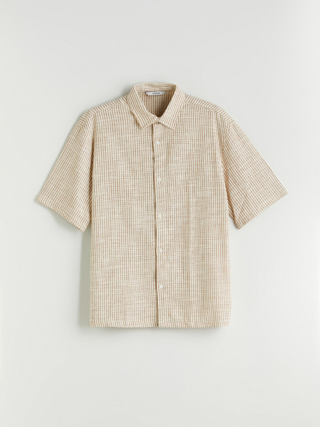 Relaxed Fit Short Sleeve Striped Men's Shirt -S5P863Z8-LF0