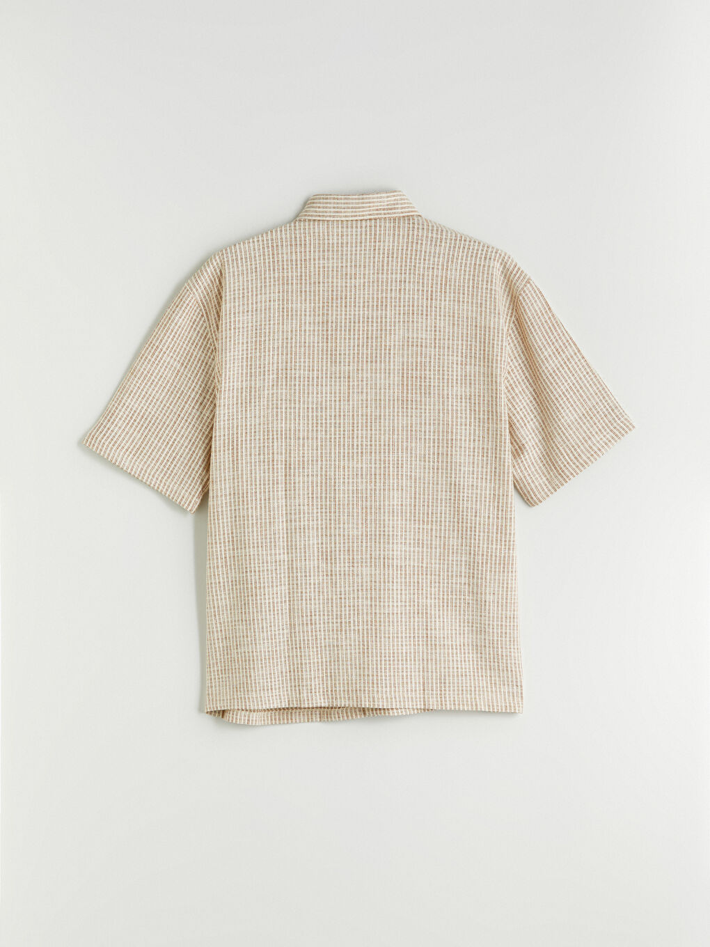 Relaxed Fit Short Sleeve Striped Men's Shirt -S5P863Z8-LF0
