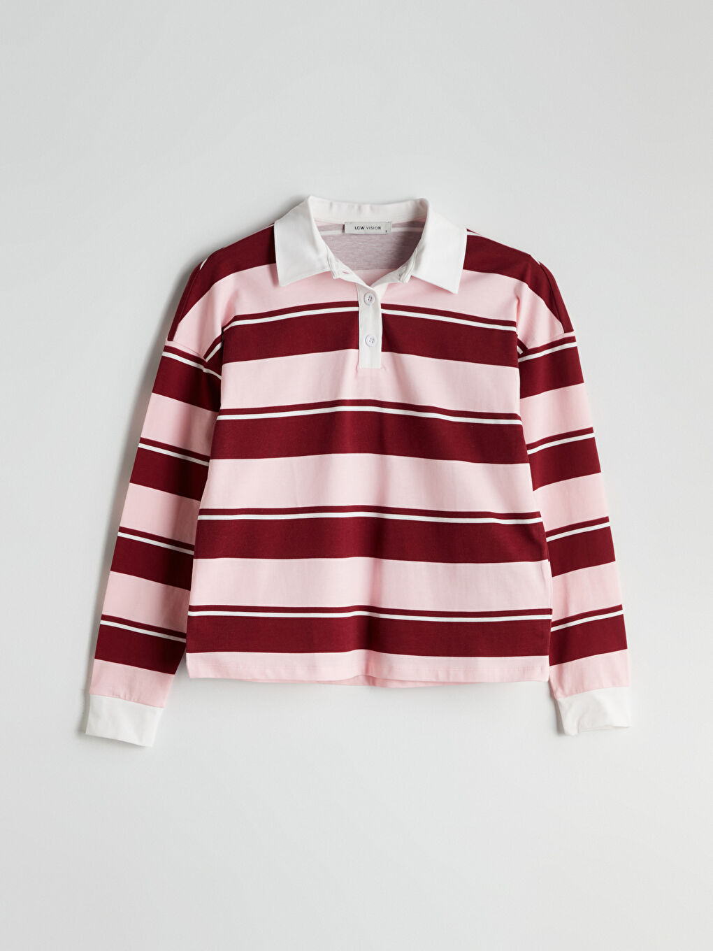 LCW Vision Polo Neck Striped Women's T-Shirt -S5P874Z8-LFC