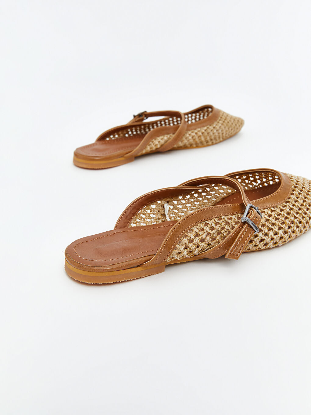 Bej Deri Görünümlü Kadın Babet-4