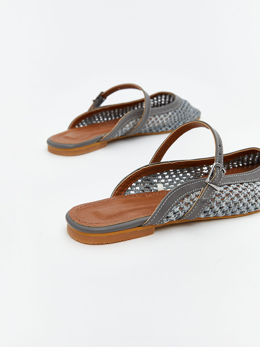 Mavi Deri Görünümlü Kadın Babet-4