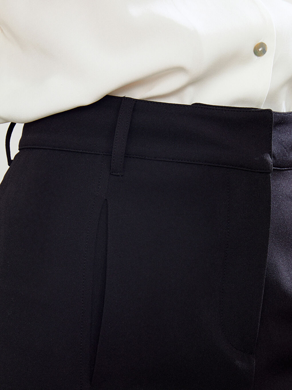 Штани з крепу вільного крою для жінок-2