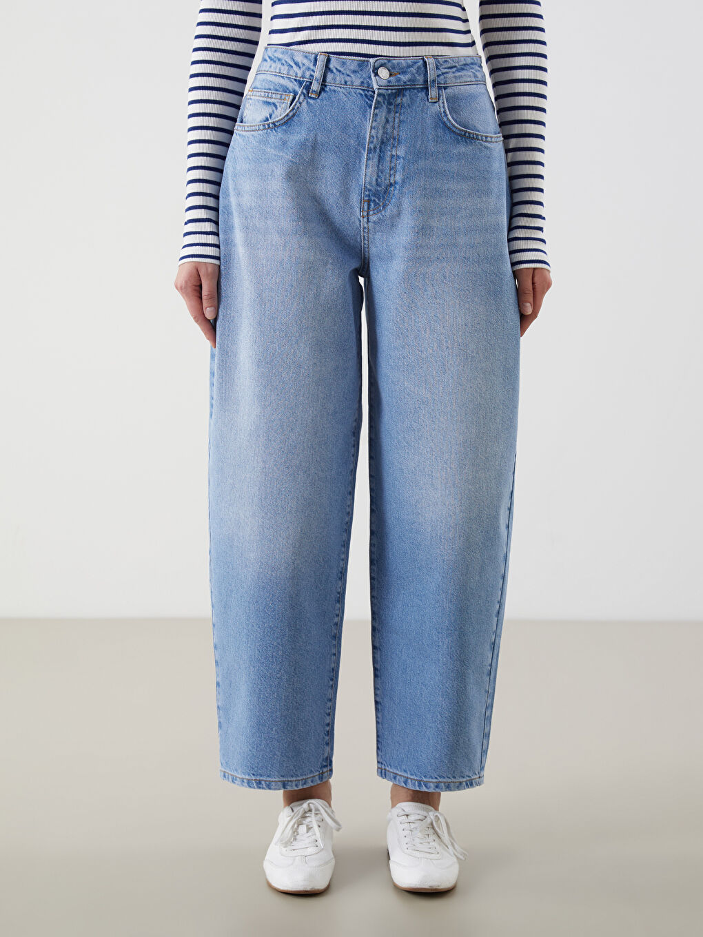 İndigo Balloon Fit Kadın Jean Pantolon-1