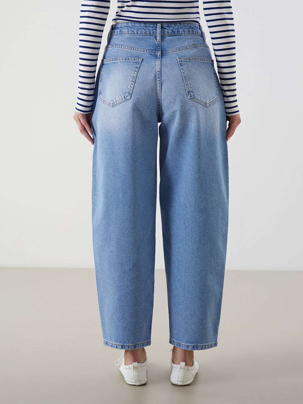 İndigo Balloon Fit Kadın Jean Pantolon-3