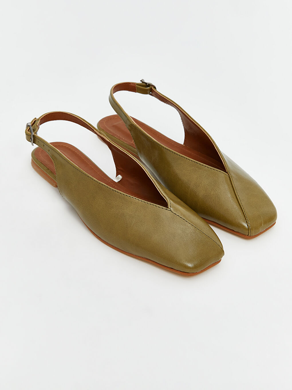 Yeşil Kare Burun Kadın Babet