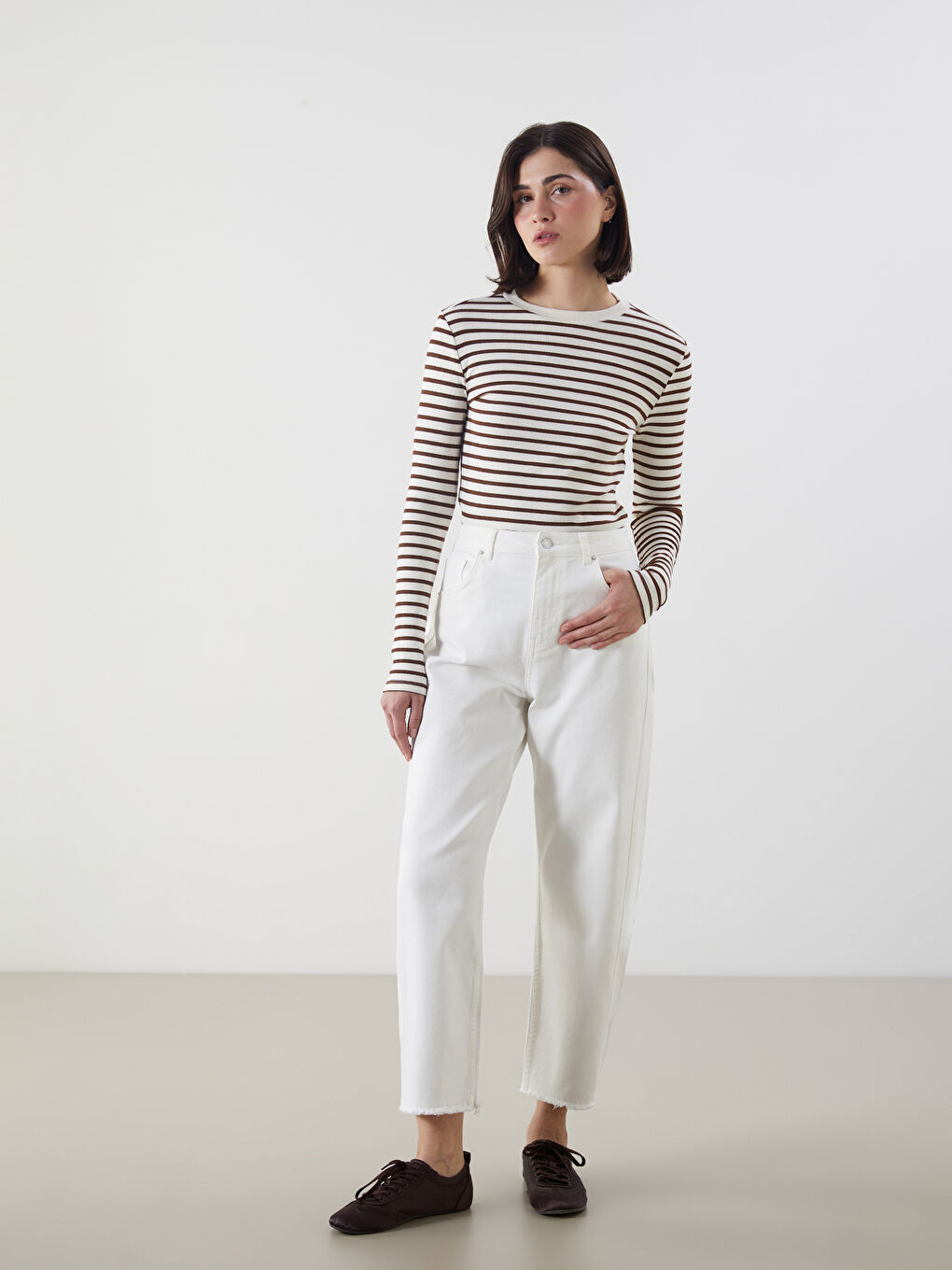 LCW Modest Baggy Fit Kadın Jean Pantolon -S5P890Z8-844