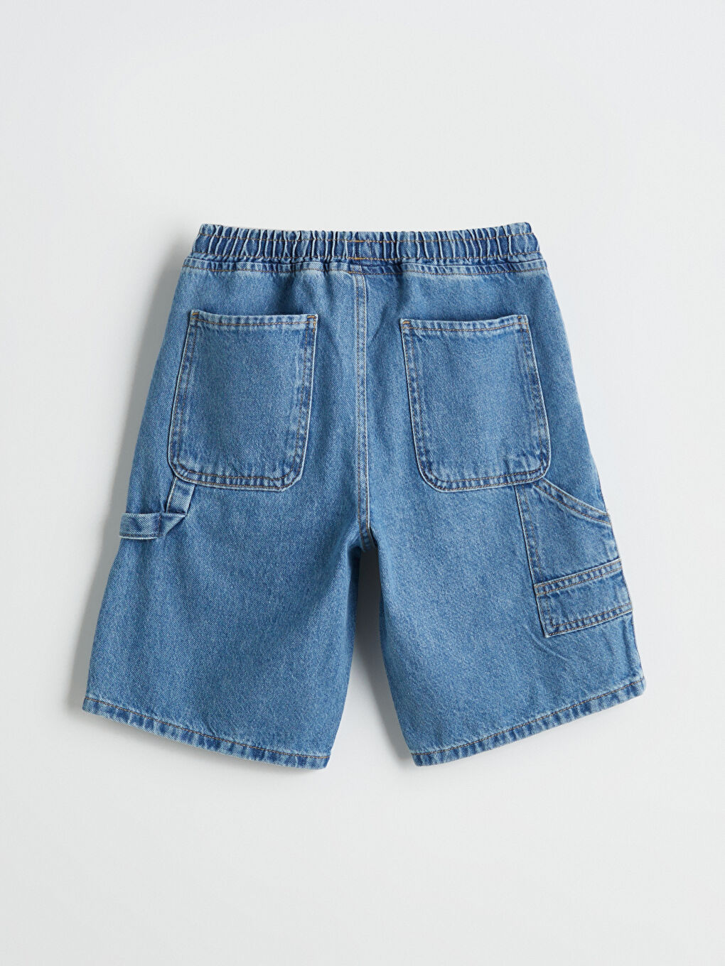 LCW Kids Indigo Beli Lastikli Erkek Çocuk Jean Şort - 2