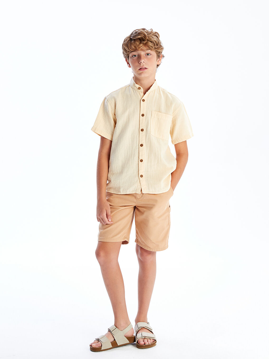 LCW Kids Beli Lastikli Erkek Çocuk Jean Şort -S5P894Z4-FMQ