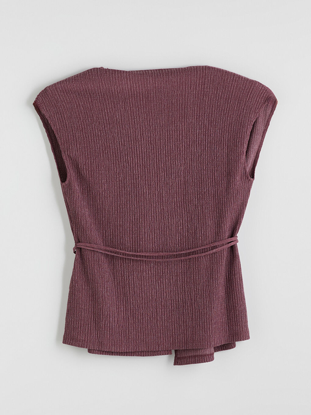 Pembe Kruvaze Yaka Dokulu Bluz-5