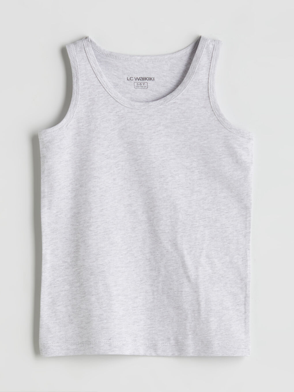 Gri Bisiklet Yaka Erkek Çocuk Atlet